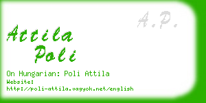 attila poli business card